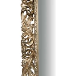 BISCOTTINI MIROIR MURAL EN BOIS AVEC FINITION FEUILLE D'ARGENT ANTIQUE MADE IN ITALY -Miroir Soldes Boutique 46224673 5