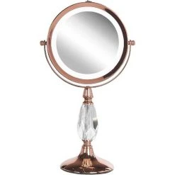 BELIANI Miroir De Table En Métal Rose Doré 37x18 - Rose Doré