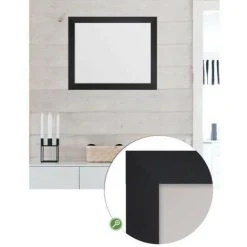 ARTESANIA BASIC Miroir Rectangulaire 40x50 Cm Noir -Miroir Soldes Boutique 46630407 4