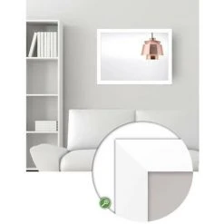 ARTESANIA BASIC Miroir Rectangulaire 50x70 Cm Blanc -Miroir Soldes Boutique 46630700 4