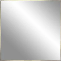 Miroir Carré Avec Cadre En Acier Aspect Laiton - 60 X 60 Cm -PEGANE-