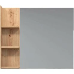 LES TENDANCES Miroir Mural Avec étagères Mélaminé Mélaminé Chêne Clair Mars