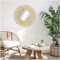 CEANOTHE Miroir Rond Indonesia 55 Cm - Brut -Miroir Soldes Boutique 47302581 4