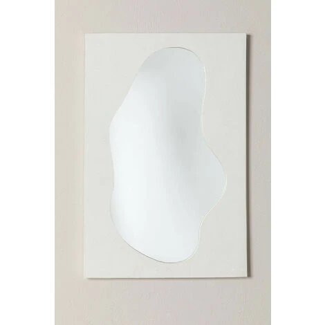 Miroir Mural En Bois Airan SKLUM Bois De Pin - Blanc 5 Miroir Mural En Bois Airan SKLUM Bois De Pin - Blanc – Image 3