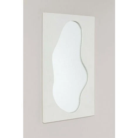 Miroir Mural En Bois Airan SKLUM Bois De Pin - Blanc 6 Miroir Mural En Bois Airan SKLUM Bois De Pin - Blanc – Image 4