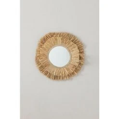 Miroir Rond En Raphia Willow SKLUM Raphia -Miroir Soldes Boutique 47310159 3