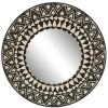 BRIO Miroir Rond Ethnique 40 Cm - Noir