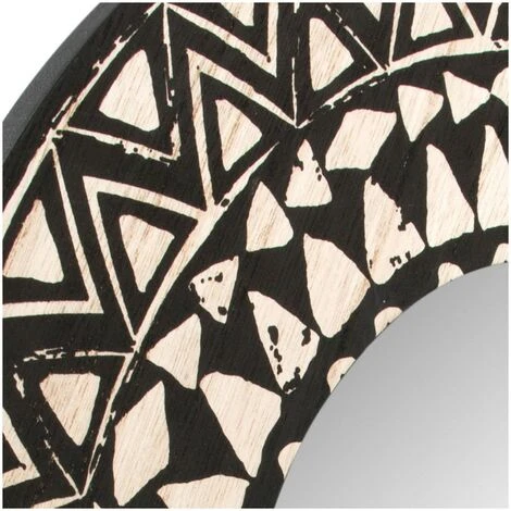 BRIO Miroir Rond Ethnique 40 Cm - Noir 7 BRIO Miroir Rond Ethnique 40 Cm - Noir – Image 5