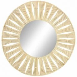 CEANOTHE Miroir Rond Malaysia 50 Cm - Brut