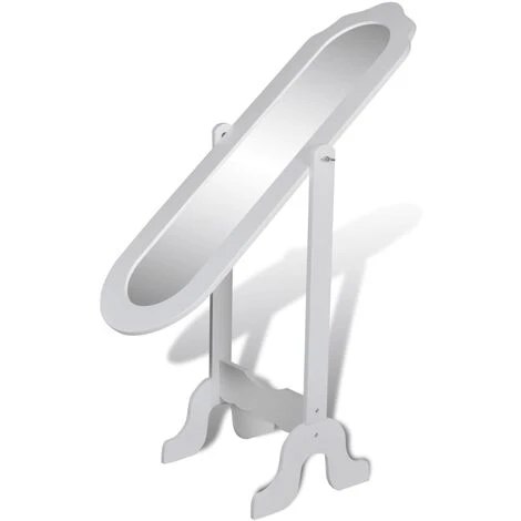 TRUE DEAL Miroir Sur Pied Réglable Blanc 6 TRUE DEAL Miroir Sur Pied Réglable Blanc – Image 4