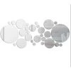 Miroirs Muraux Rond,Triomphe 3D Amovible Miroir Autocollant Stickers Avec Adhésif Pour Chambre Salon Décoration D'intérieur 30 Pcs -Miroir Soldes Boutique 47435264 1