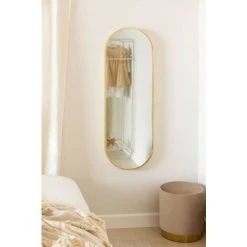 Miroir Mural Ovale En Métal Elsie Gold SKLUM Fer - Verre - Or 8 Miroir Mural Ovale En Métal Elsie Gold SKLUM Fer - Verre - Or -Miroir Soldes Boutique 47517185 2