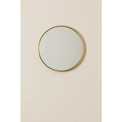 Miroir Mural Rond En Métal Siloh Gold SKLUM Fer - Verre - ~5' X 7' 5 Miroir Mural Rond En Métal Siloh Gold SKLUM Fer - Verre - ~5' X 7' – Image 3
