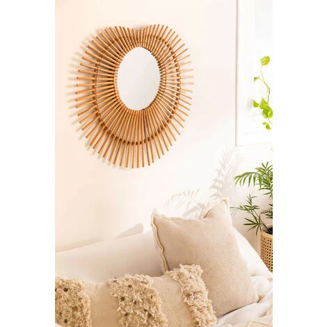Miroir Mural En Rotin Dimas SKLUM Rotin - NATUREL 4 Miroir Mural En Rotin Dimas SKLUM Rotin - NATUREL – Image 2