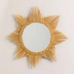 Miroir Mural Rond En Rotin Tiara SKLUM Rotin - NATUREL