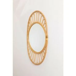 Miroir Mural Ovale En Rotin Funna SKLUM Rotin - NATUREL -Miroir Soldes Boutique 47546828 3