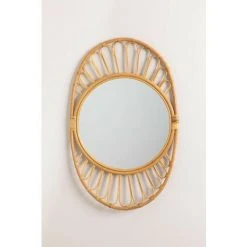 Miroir Mural Ovale En Rotin Funna SKLUM Rotin - NATUREL -Miroir Soldes Boutique 47546828 4