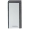 LES TENDANCES Armoire De Toilette 1 Porte Mélaminé Blanc Et Gris Anide