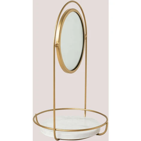 Miroir De Table Avec Plateau En Marbre Affra SKLUM Marbre - Fer Doré - Doré 3 Miroir De Table Avec Plateau En Marbre Affra SKLUM Marbre - Fer Doré - Doré