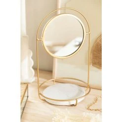 Miroir De Table Avec Plateau En Marbre Affra SKLUM Marbre - Fer Doré - Doré 8 Miroir De Table Avec Plateau En Marbre Affra SKLUM Marbre - Fer Doré - Doré -Miroir Soldes Boutique 47884983 2