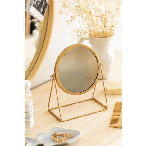 Miroir De Table En Métal Ervin SKLUM Fer Doré - Doré 4 Miroir De Table En Métal Ervin SKLUM Fer Doré - Doré – Image 2