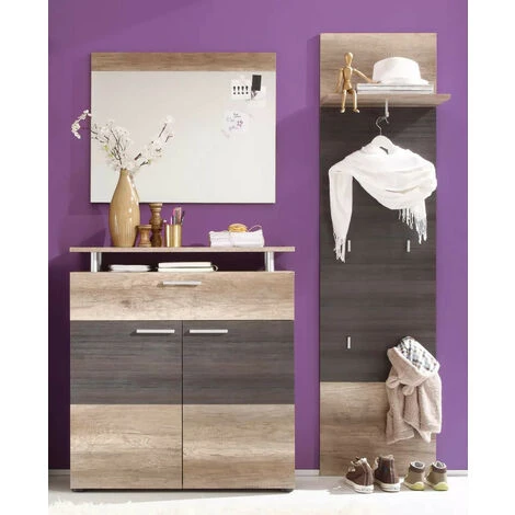 LES TENDANCES Miroir Mural Rectangulaire Mélaminé Chêne Clair Ylias 4 LES TENDANCES Miroir Mural Rectangulaire Mélaminé Chêne Clair Ylias – Image 2