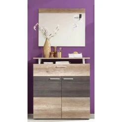 LES TENDANCES Miroir Mural Rectangulaire Mélaminé Chêne Clair Ylias 11 LES TENDANCES Miroir Mural Rectangulaire Mélaminé Chêne Clair Ylias -Miroir Soldes Boutique 47943089 5