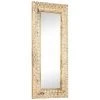HAPPYSHOPPING Miroir Sculpte A La Main 110x50x11 Cm Bois De Manguier Solide -Miroir Soldes Boutique 48210668 1