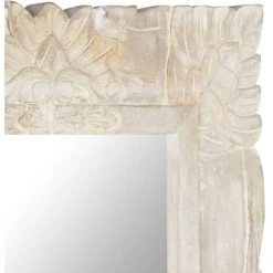 HAPPYSHOPPING Miroir Blanc 80x50 Cm Bois De Manguier Massif 10 HAPPYSHOPPING Miroir Blanc 80x50 Cm Bois De Manguier Massif -Miroir Soldes Boutique 48210673 4