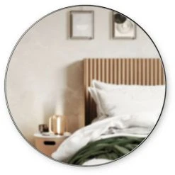 UMBRA HUBBA Miroir Mural Rond, Titane Métallique, 86cm