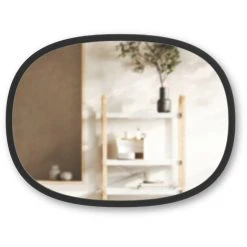 UMBRA HUB Miroir Mural Oval Contour Caoutchouc, Noir, 46x61cm -Miroir Soldes Boutique 48461341 3