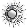 SORTIO HOME MIROIR ROND SOLEIL 55 X 60 CM BOIS NOIR ROX LIVING -Miroir Soldes Boutique 48512595 1