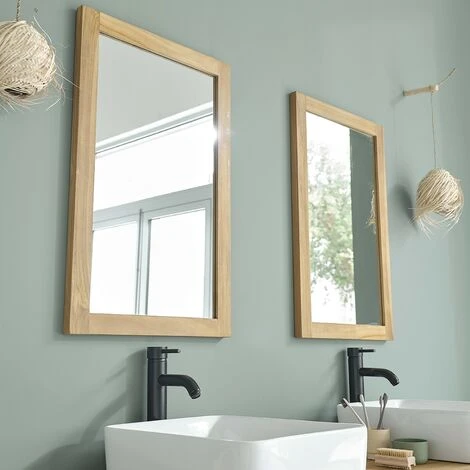 BOIS DESSUS BOIS DESSOUS Miroir En Bois De Teck 80 - Naturel 3 BOIS DESSUS BOIS DESSOUS Miroir En Bois De Teck 80 - Naturel