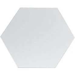 THE HOME DECO FACTORY Décoration Murale Miroir à Coller Palette Hexagone Argent - Argent