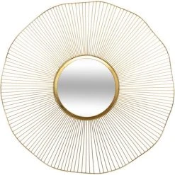 Miroir Métal Soleil D 97 Cm Jodie - Atmosphera - Doré