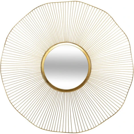Miroir Métal Soleil D 97 Cm Jodie - Atmosphera - Doré 3 Miroir Métal Soleil D 97 Cm Jodie - Atmosphera - Doré