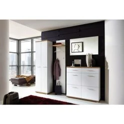 Miroir Rectangulaire En Bois Aggloméré Coloris Blanc - Dim : H75 X L53 X P3cm -PEGANE -Miroir Soldes Boutique 48813687 3