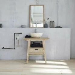 BOIS DESSUS BOIS DESSOUS Miroir En Bois D'hévéa 50 - Gris -Miroir Soldes Boutique 4904793 4