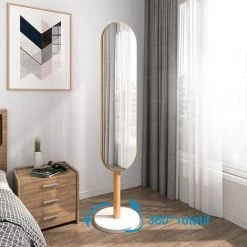 FREOSEN Miroir Sur Pied 174x40cm En Cadre Du Bois Avec Porte Manteau 4 Crochets Fonction 2 En 1 8 FREOSEN Miroir Sur Pied 174x40cm En Cadre Du Bois Avec Porte Manteau 4 Crochets Fonction 2 En 1 -Miroir Soldes Boutique 49149434 3