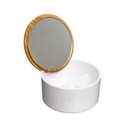 ATMOSPHERA Boite Avec Couvercle Miroir "Natureo" Atmosphéra. - Blanc - Blanc -Miroir Soldes Boutique 49304814 3