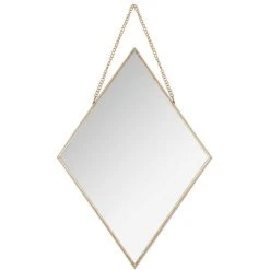 Lot De 3 Miroirs Losange Métal Chaine Or Atmosphera - Miroir 8 Lot De 3 Miroirs Losange Métal Chaine Or Atmosphera - Miroir -Miroir Soldes Boutique 49306326 2