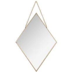 Lot De 3 Miroirs Losange Métal Chaine Or Atmosphera - Miroir 9 Lot De 3 Miroirs Losange Métal Chaine Or Atmosphera - Miroir -Miroir Soldes Boutique 49306326 3