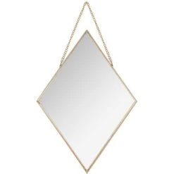 Lot De 3 Miroirs Losange Métal Chaine Or Atmosphera - Miroir 10 Lot De 3 Miroirs Losange Métal Chaine Or Atmosphera - Miroir -Miroir Soldes Boutique 49306326 4