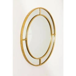 Miroir Mural Rond En Métal Inys SKLUM Fer - MDF Doré - Doré -Miroir Soldes Boutique 49308091 3
