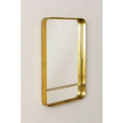 Miroir Mural Rectangulaire En Métal Elsine SKLUM Fer - MDF Doré - Doré -Miroir Soldes Boutique 49346372 3