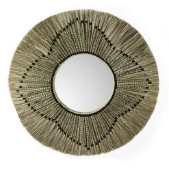 Amadeus - Miroir En Paille 75cm - Marron