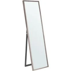 BELIANI Miroir Sur Pied En Plastique Argenté 140x40 - Argenté -Miroir Soldes Boutique 49944164 4