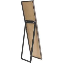 BELIANI Miroir Sur Pied En Plastique Argenté 140x40 - Argenté -Miroir Soldes Boutique 49944164 5