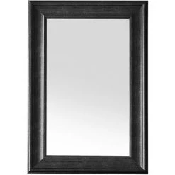 BELIANI Miroir En Plastique Noir 90x60 - Noir