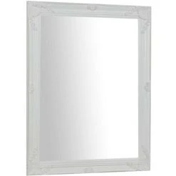 BISCOTTINI Miroir Suspendue Vertical/horizontal L62xPR3xH82 Cm Finition Blanc Antique